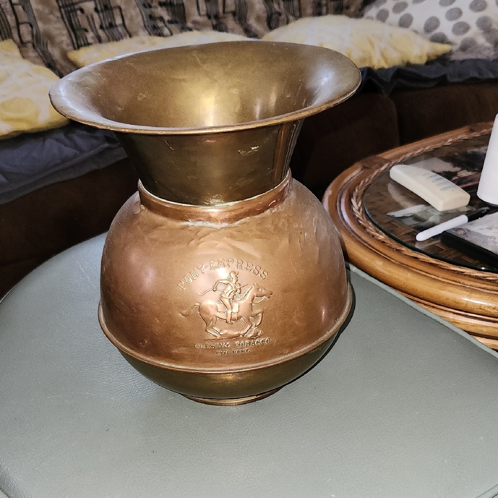 Antique Pony Express Spitoon